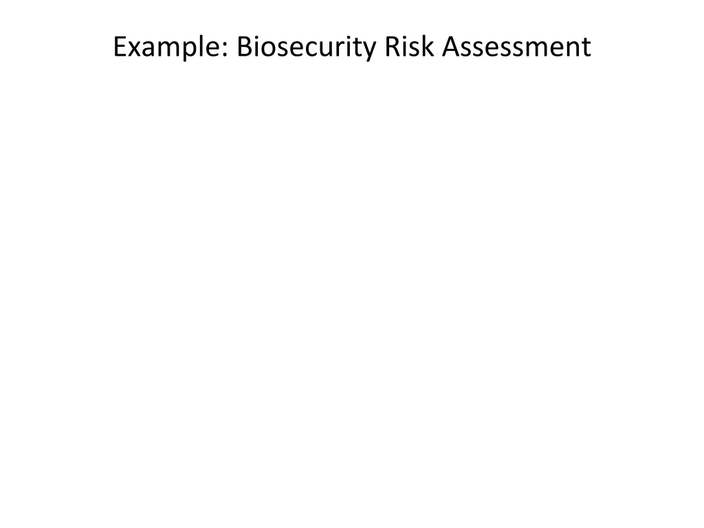 example biosecurity risk assessment