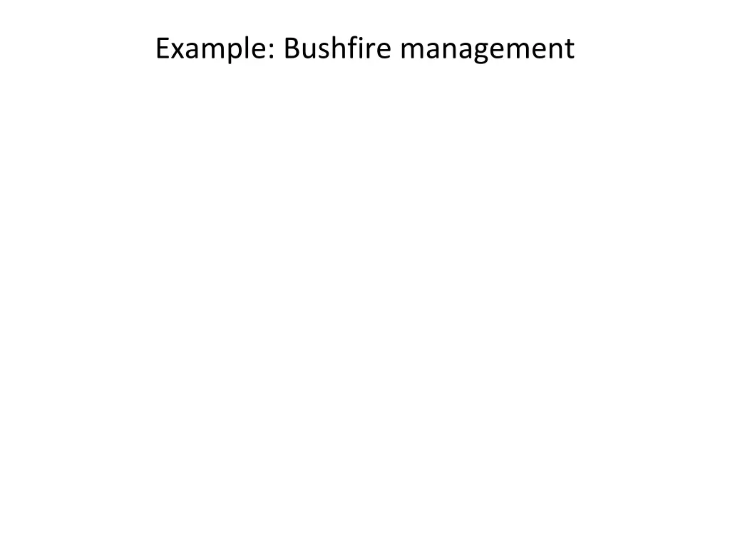 example bushfire management