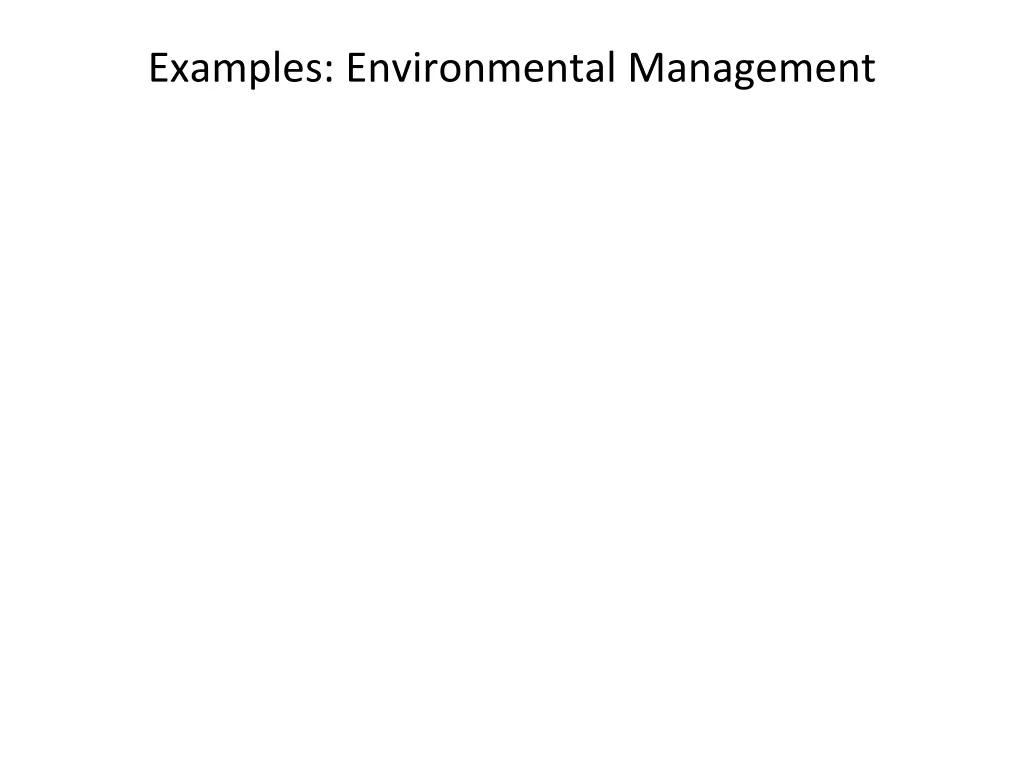 examples environmental management