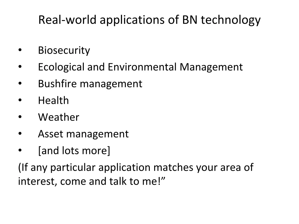 real world applications of bn technology