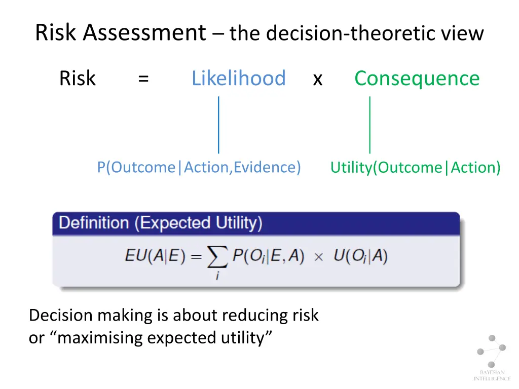 risk assessment the decision theoretic view