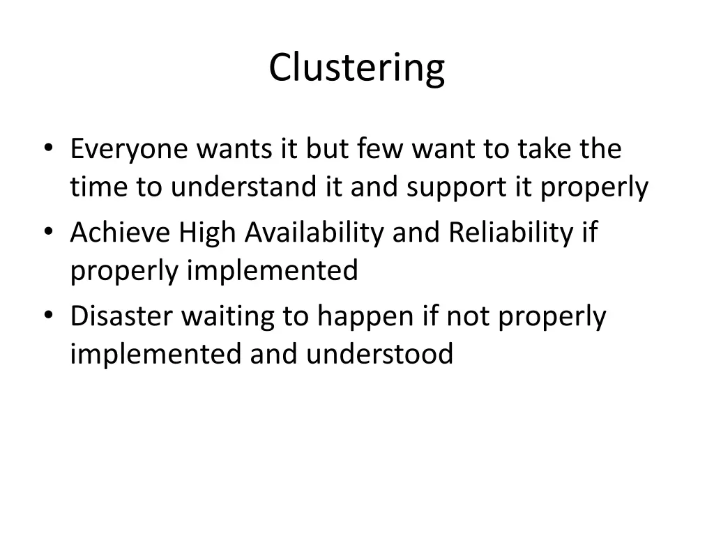 clustering