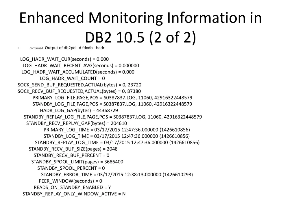 enhanced monitoring information 1