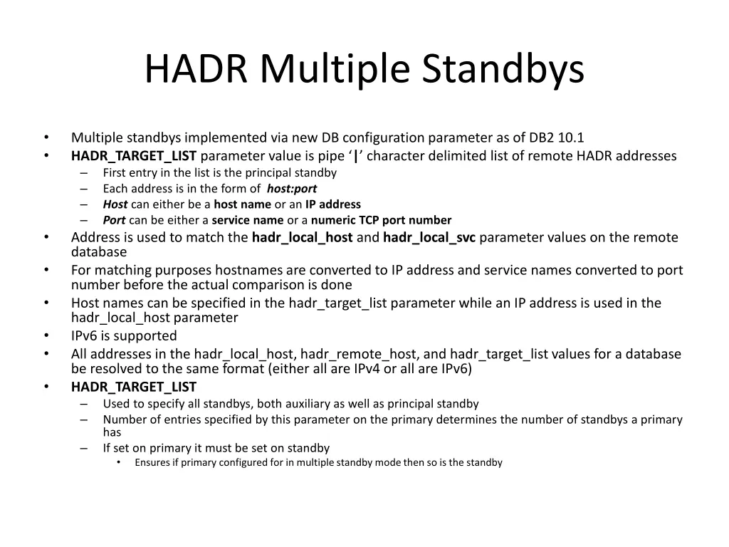 hadr multiple standbys 1