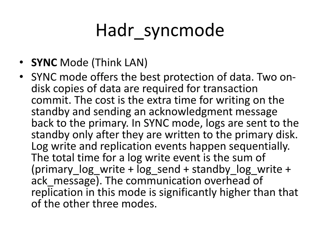 hadr syncmode