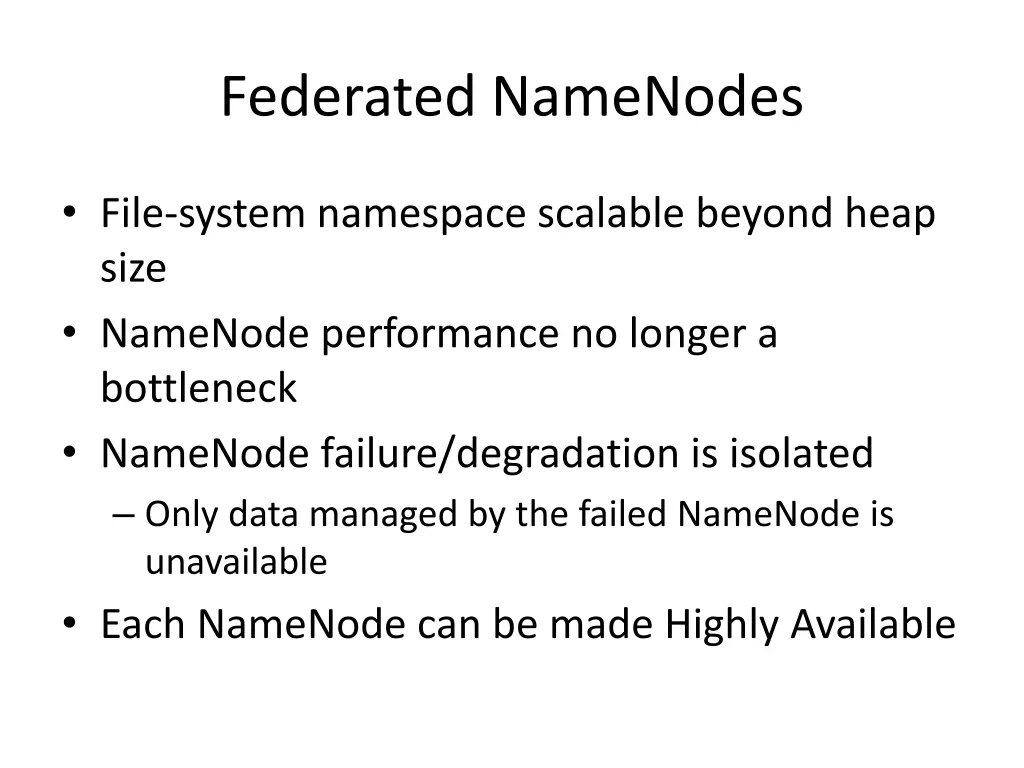 federated namenodes