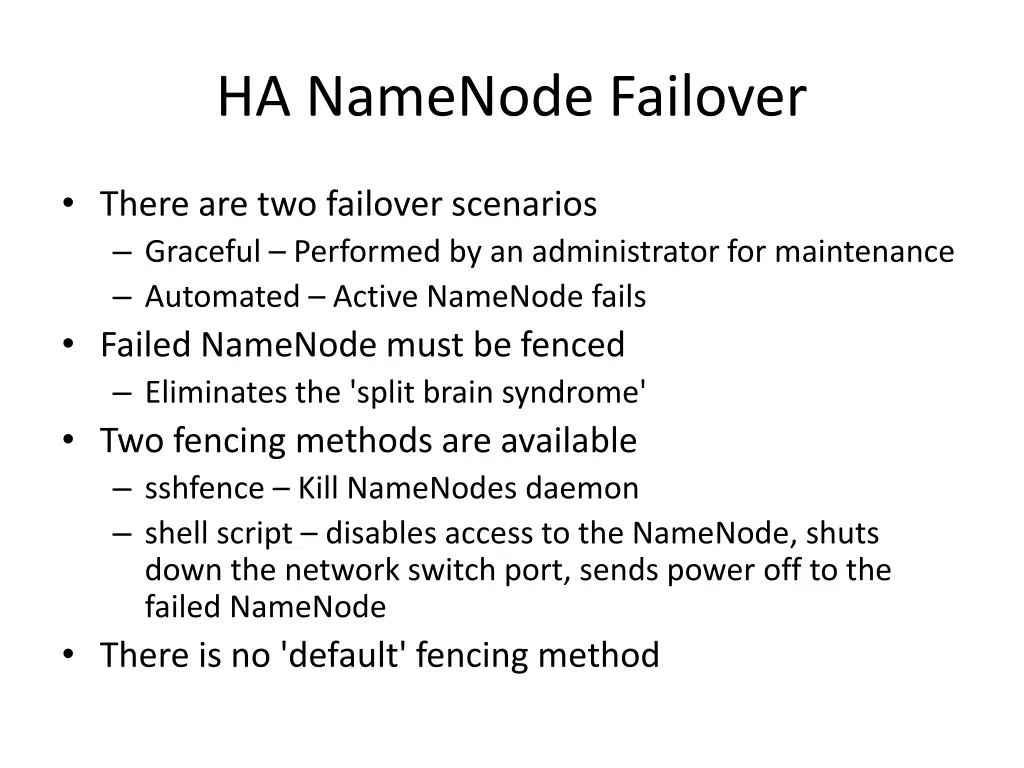 ha namenode failover