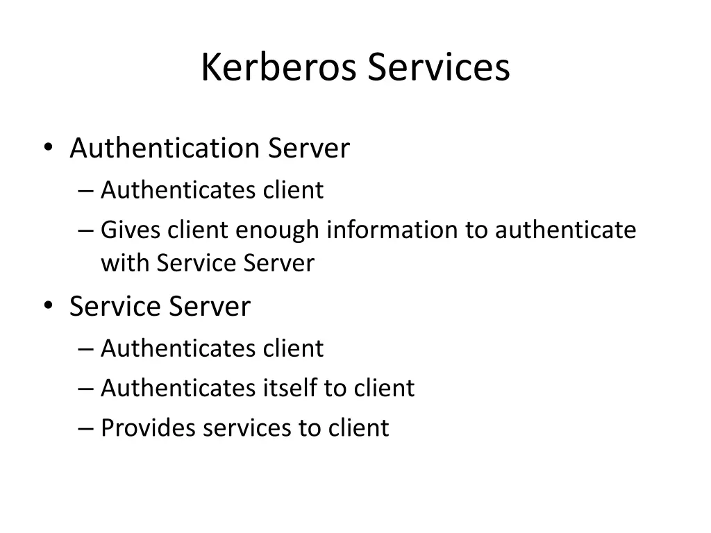 kerberos services