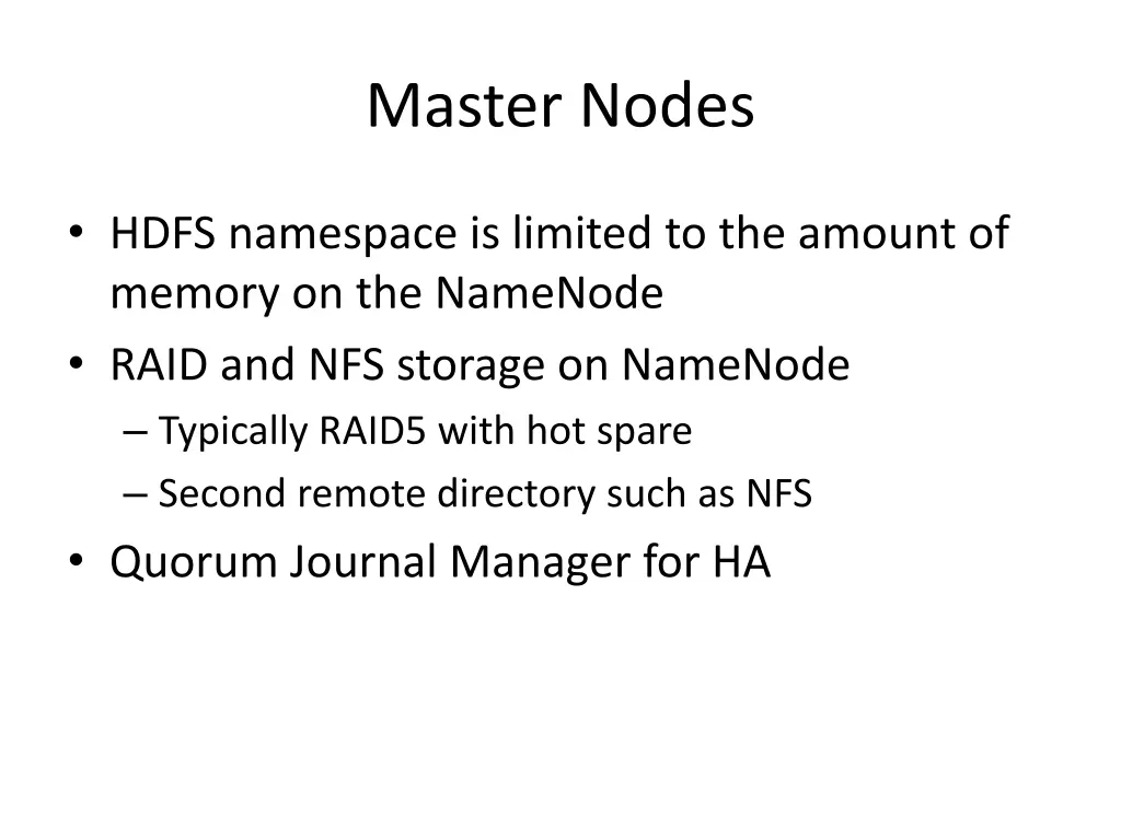 master nodes 1