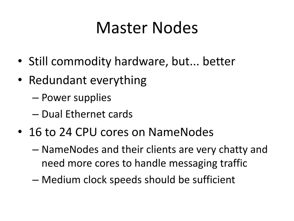 master nodes