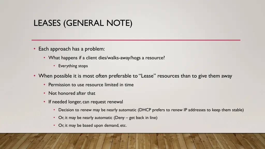 leases general note