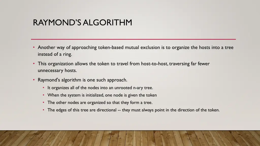 raymond s algorithm