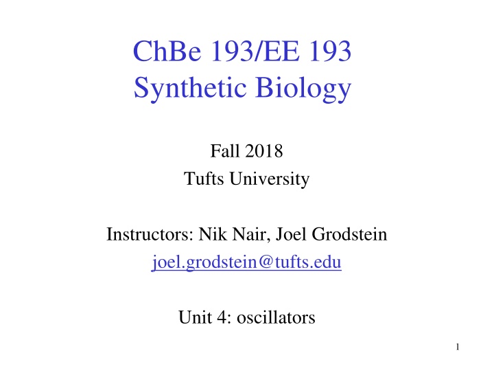 chbe 193 ee 193 synthetic biology