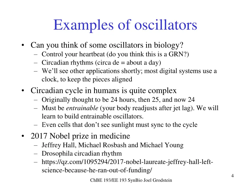 examples of oscillators