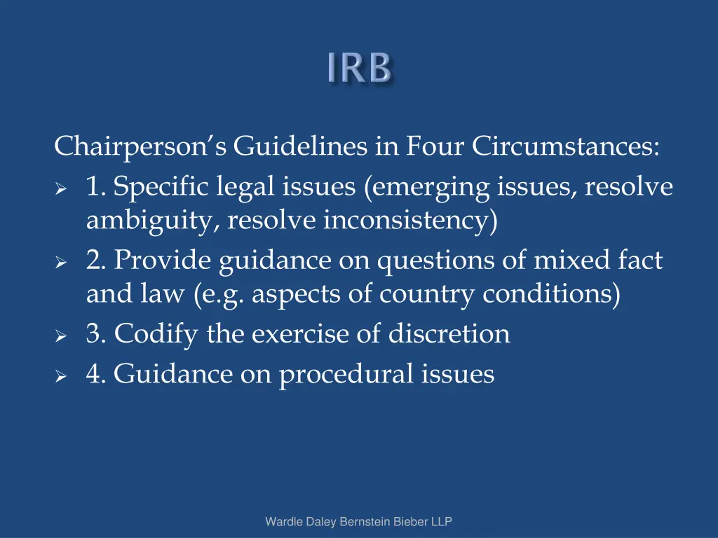 chairperson s guidelines in four circumstances