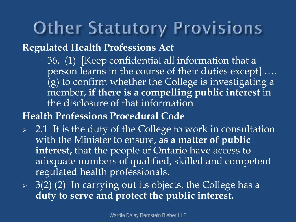 regulated health professions act 36 1 keep