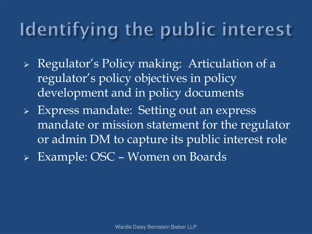 regulator s policy making articulation