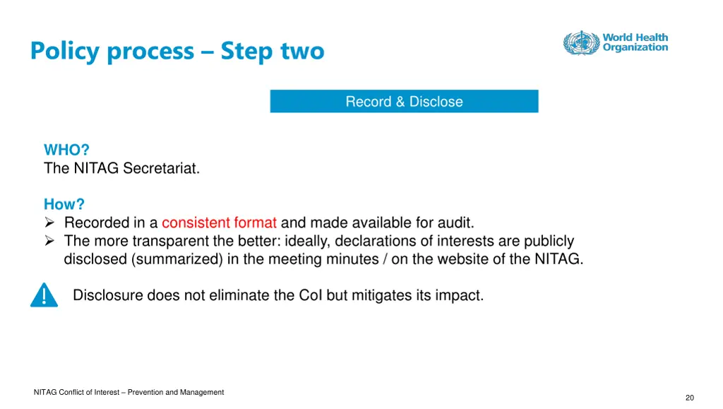 policy process step two