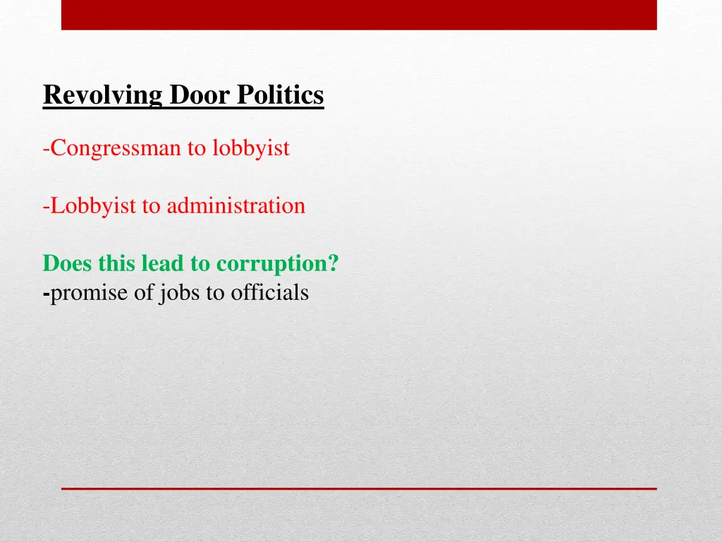 revolving door politics