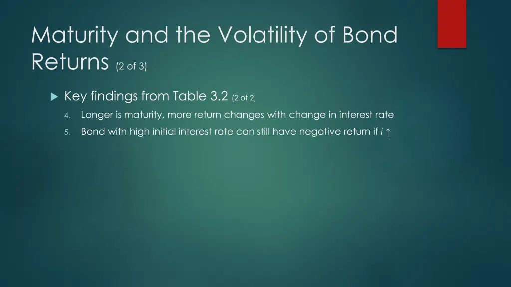 maturity and the volatility of bond returns 2 of 3