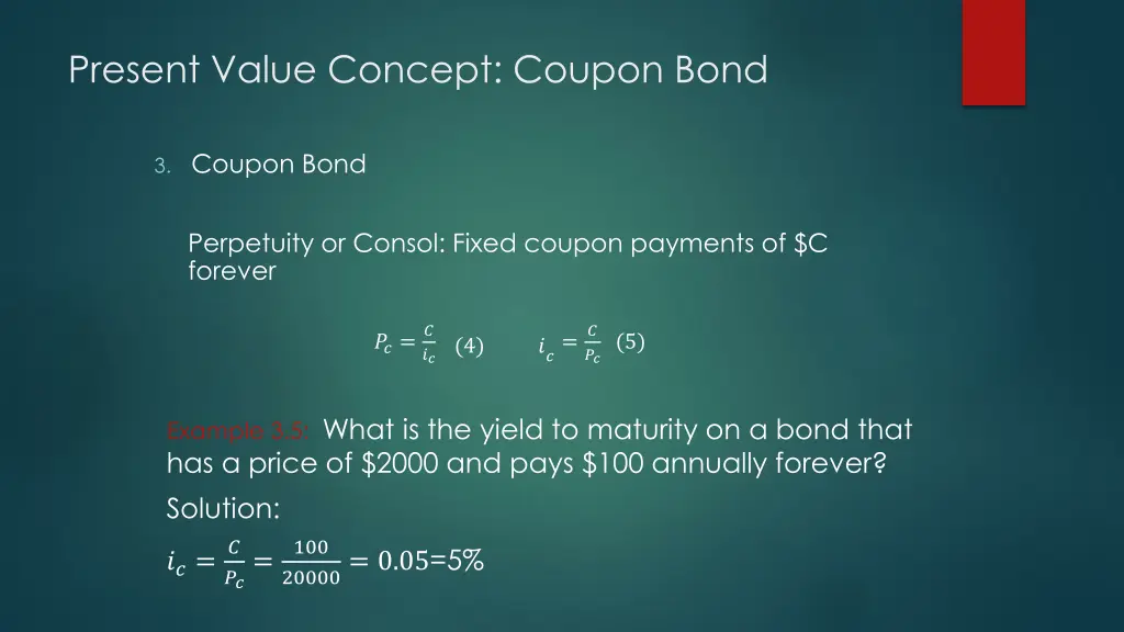 present value concept coupon bond