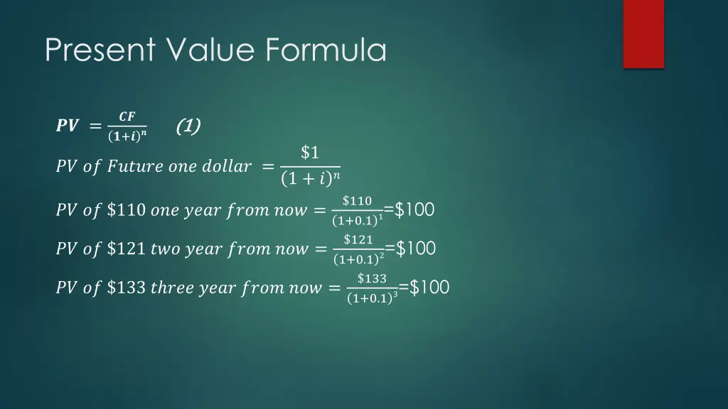 present value formula