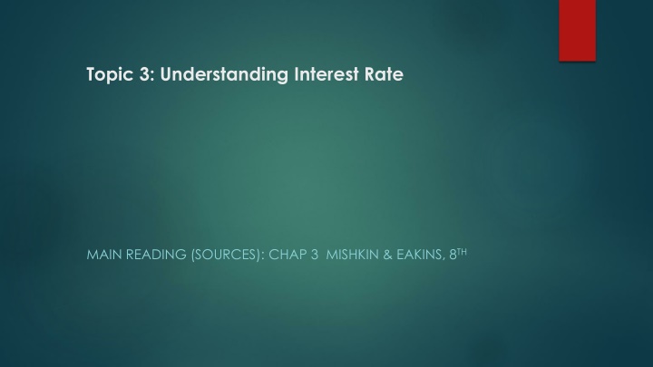 topic 3 understanding interest rate