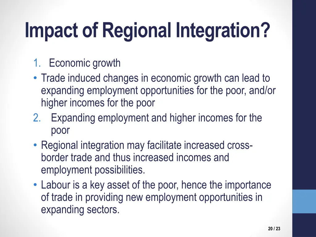 impact of regional integration 1