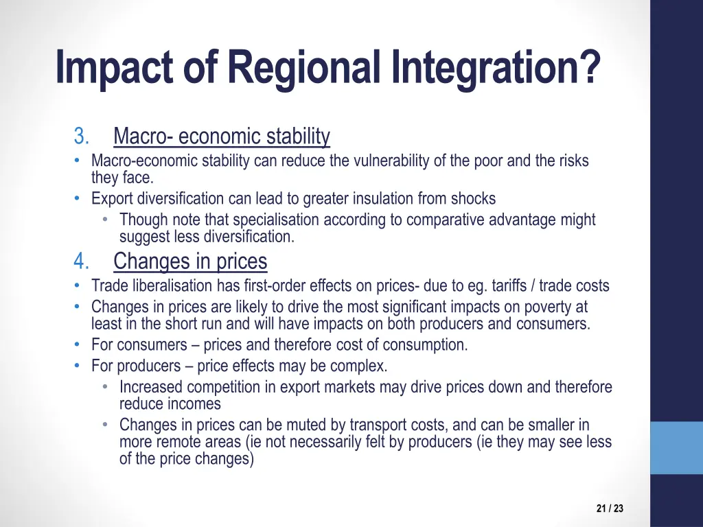 impact of regional integration 2