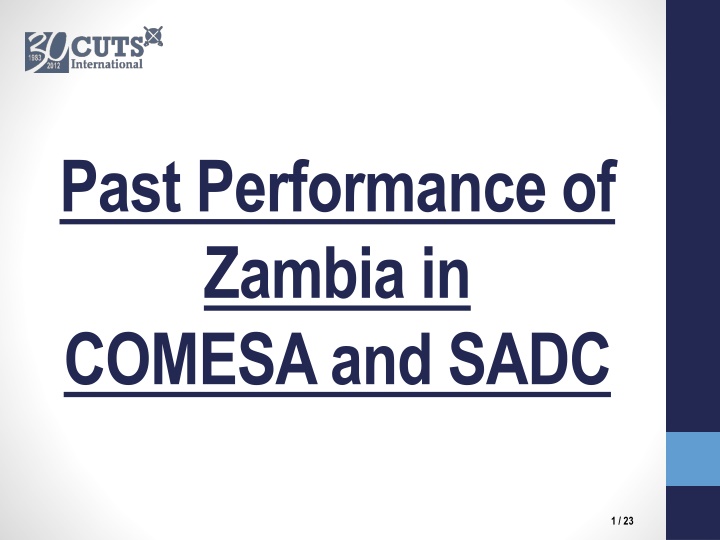 past performance of zambia in comesa and sadc