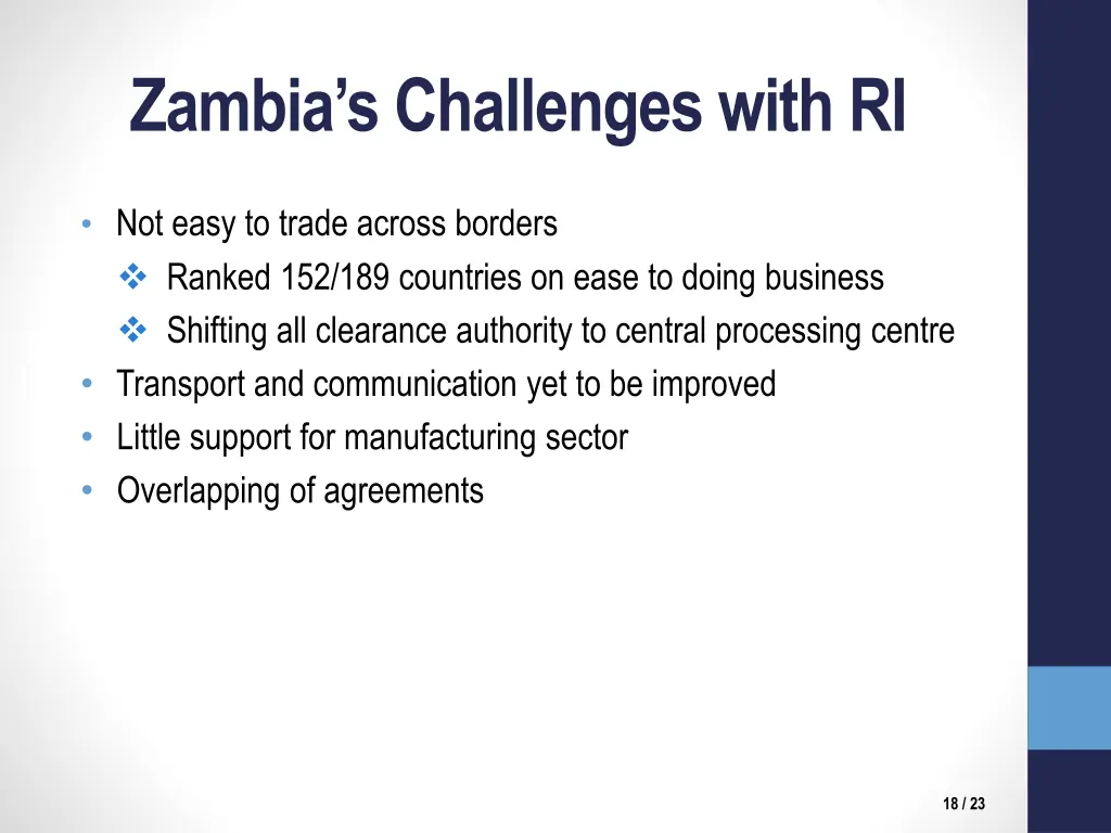 zambia s challenges with ri