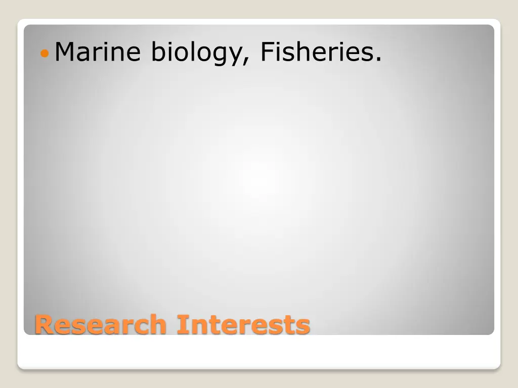 marine biology fisheries