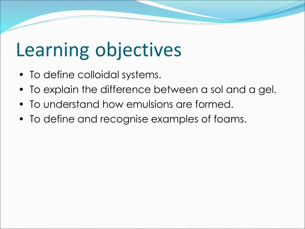 learning objectives