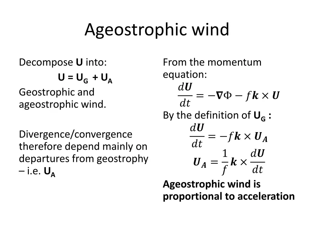 ageostrophic wind 1