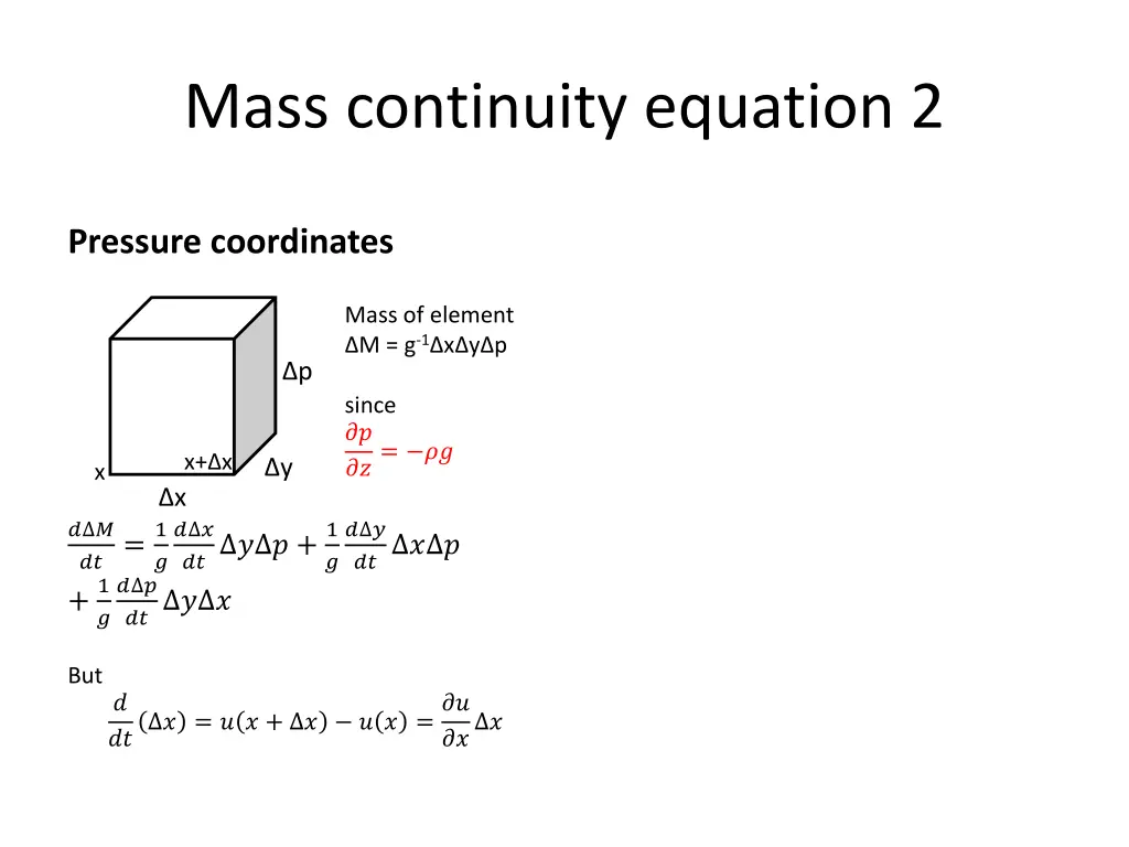 mass continuity equation 2