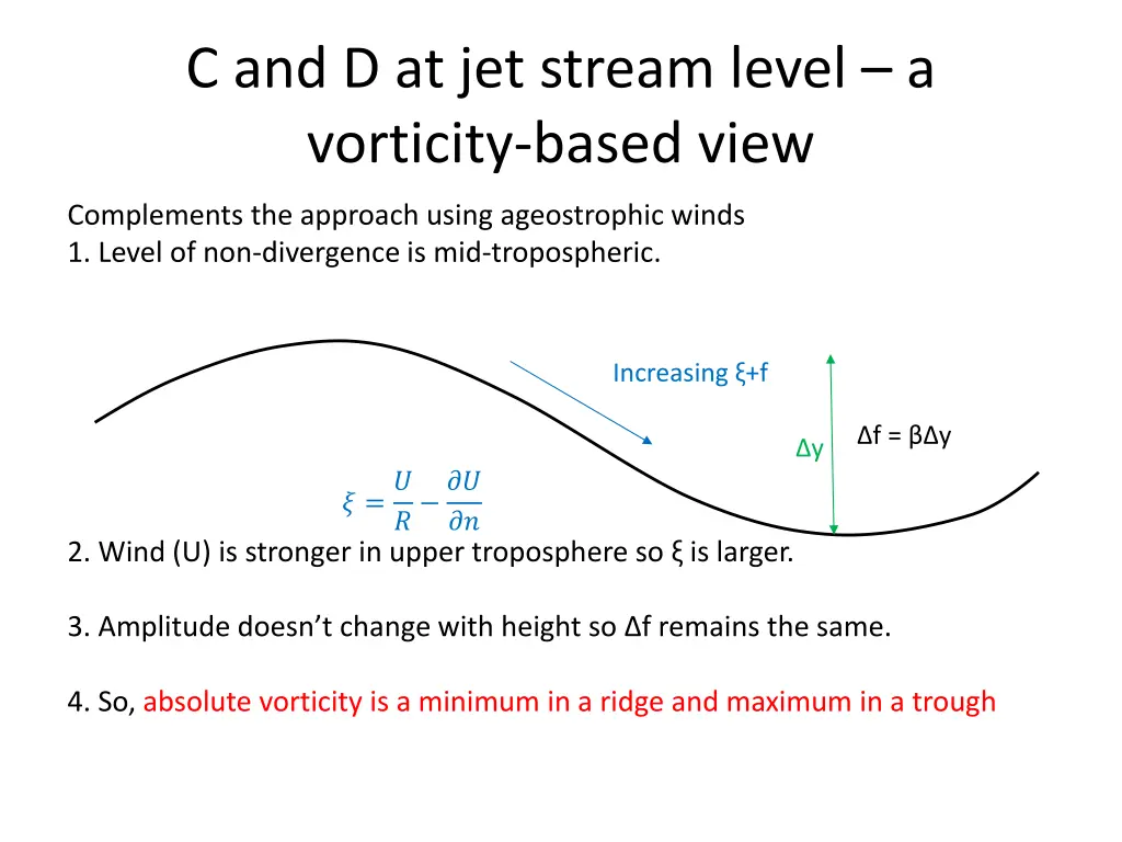 c and d at jet stream level a vorticity based view