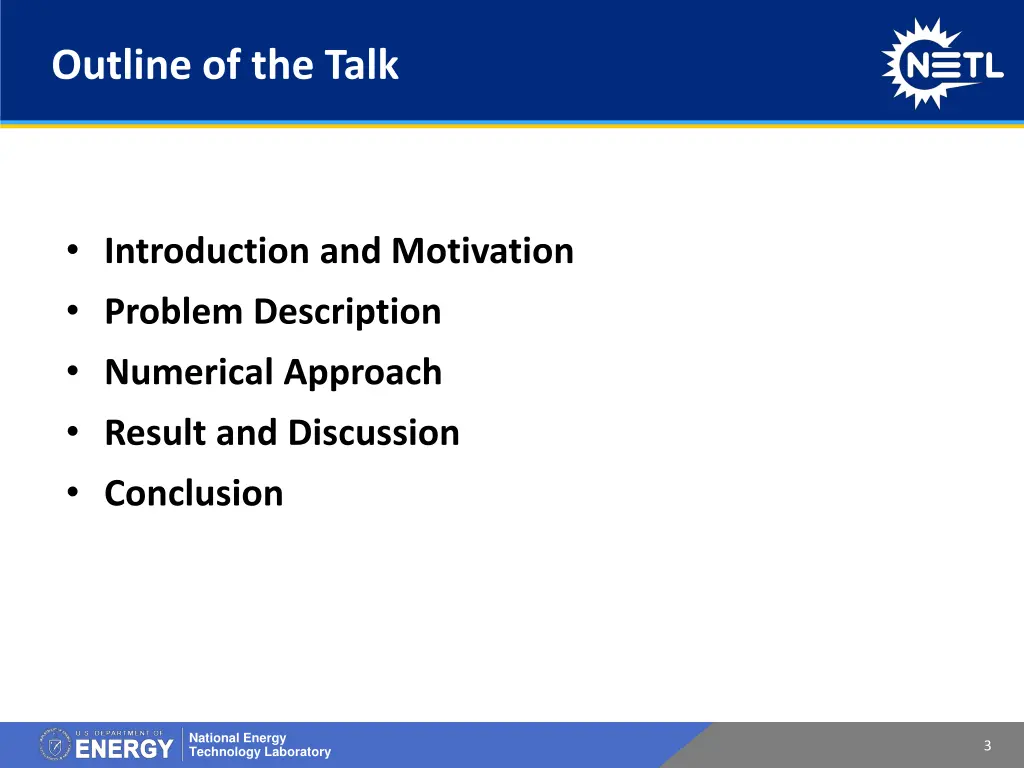 outline of the talk