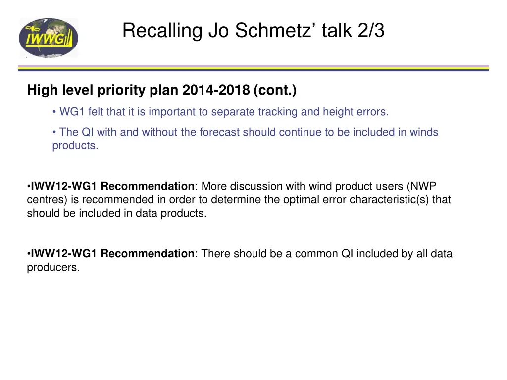 recalling jo schmetz talk 2 3 1