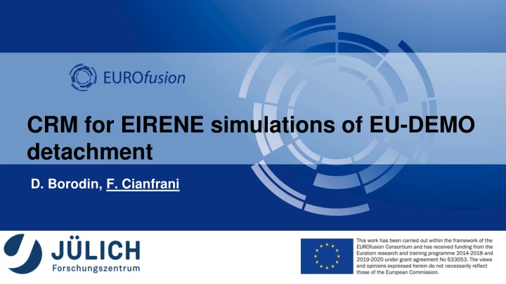 crm for eirene simulations of eu demo detachment