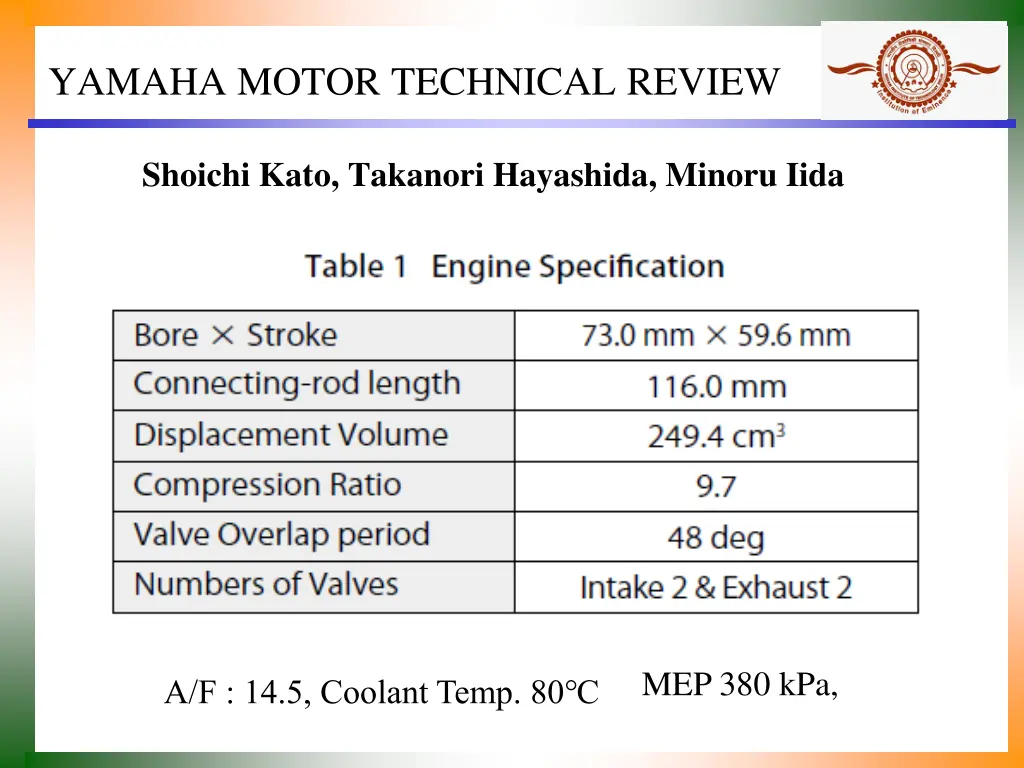 yamaha motor technical review