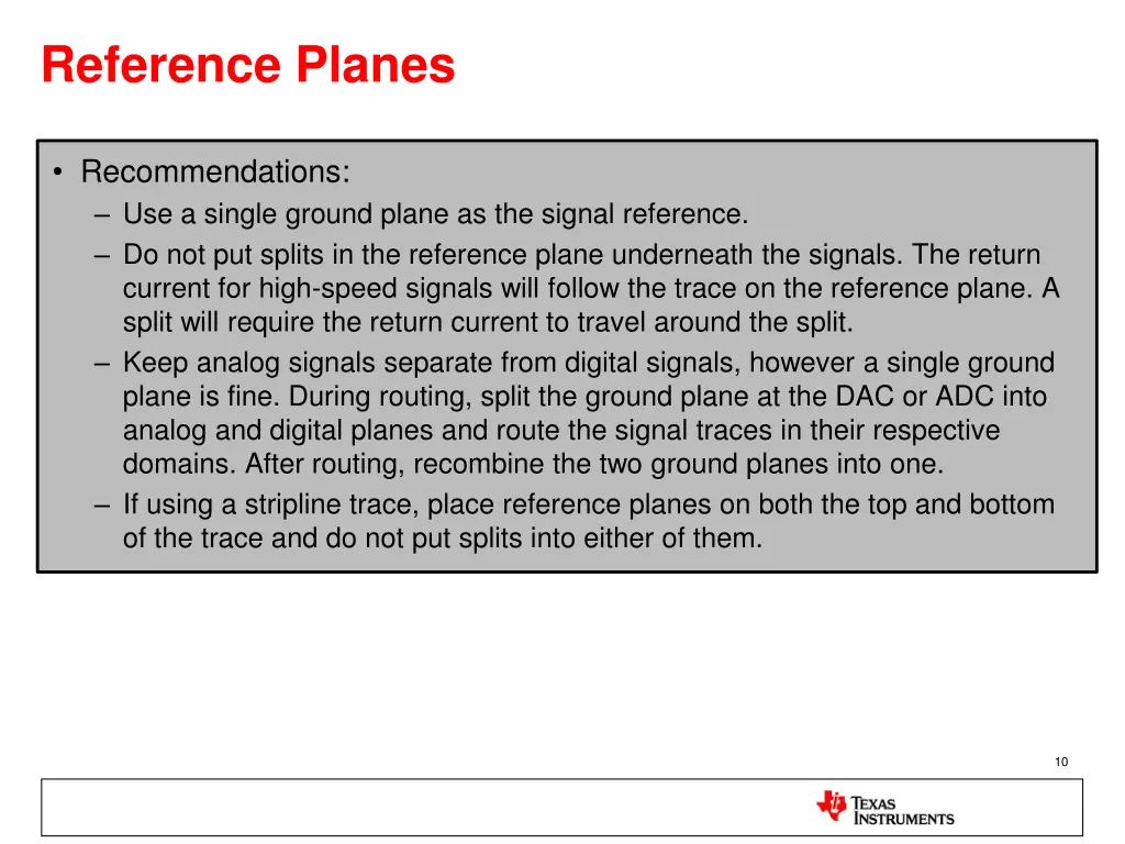 reference planes