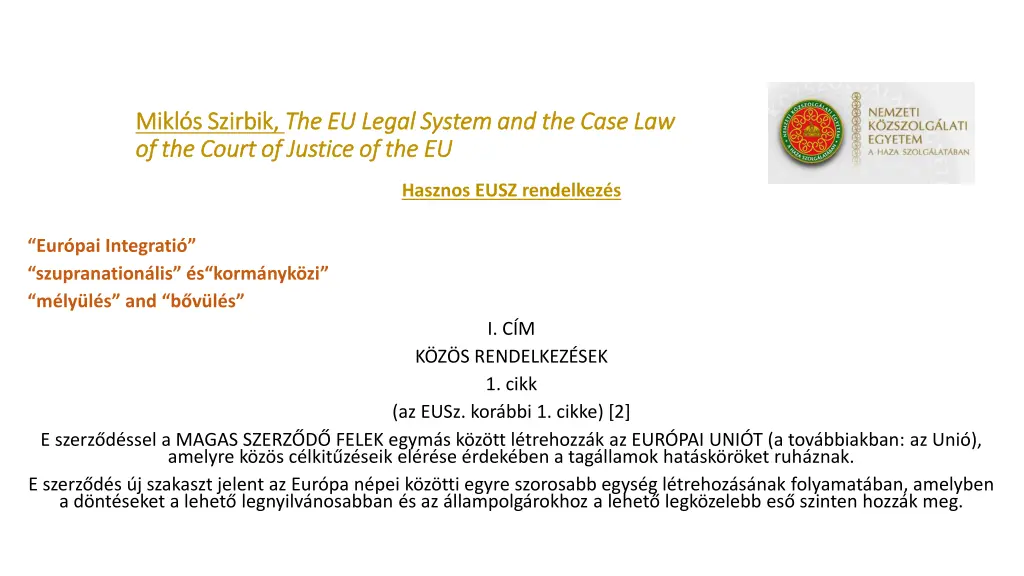 mikl s szirbik mikl s szirbik the eu legal system 1