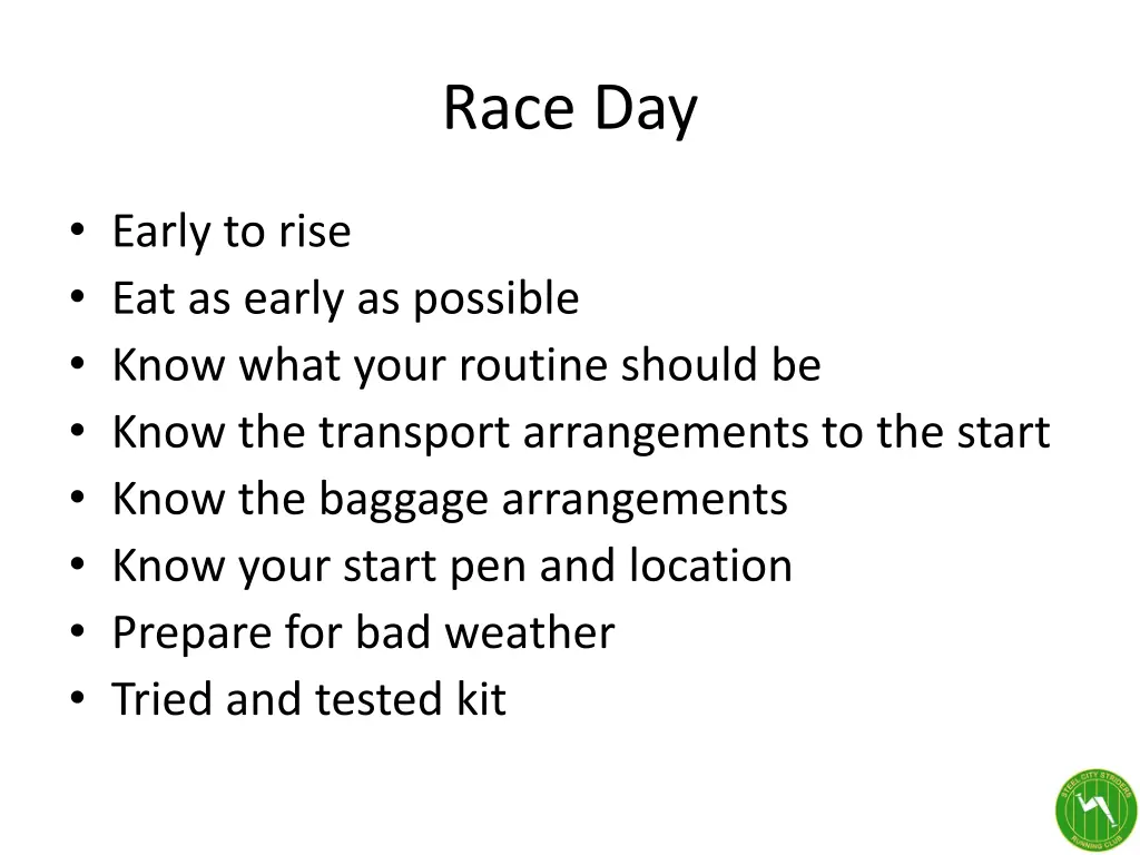 race day