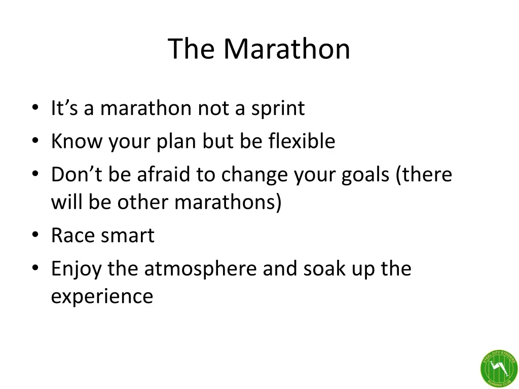 the marathon