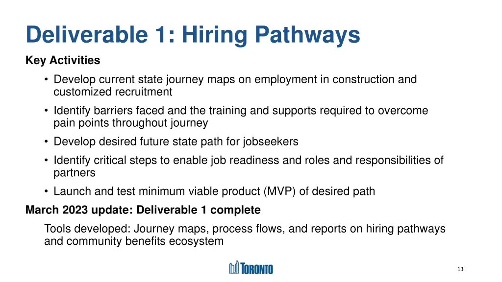 deliverable 1 hiring pathways key activities