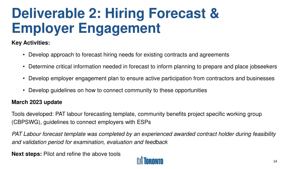 deliverable 2 hiring forecast employer engagement