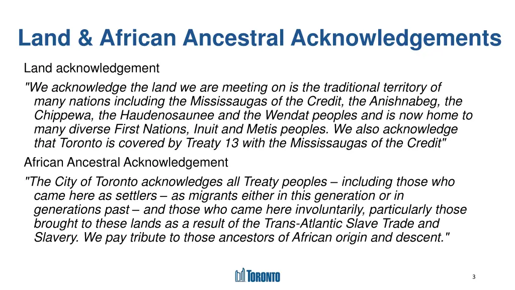 land african ancestral acknowledgements