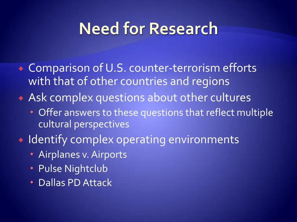 need for research 1