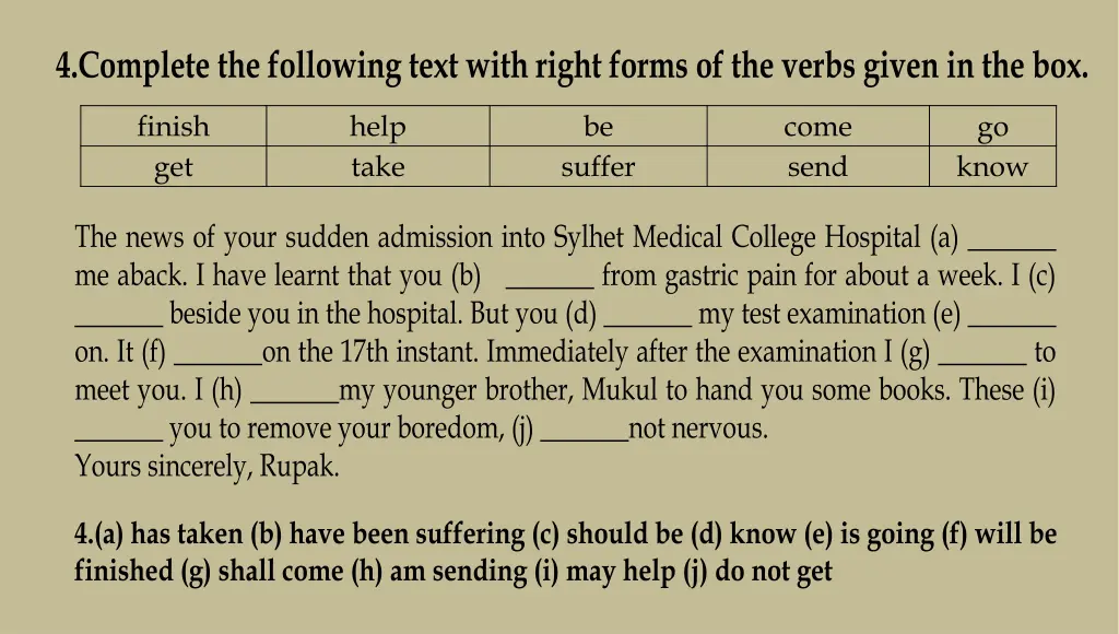 4 complete the following text with right forms