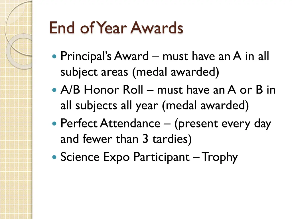 end of year awards